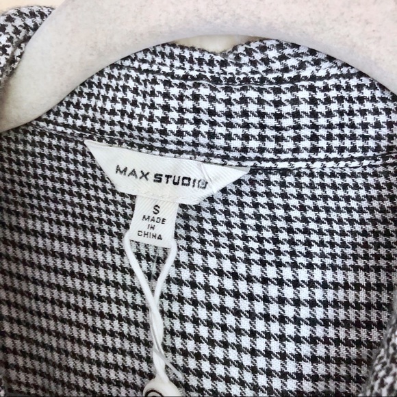NWOT Max Studio Checked Button-down Top - Picture 5 of 6